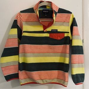 PATAGONIA Synchilla Snap-T Fleece Pullover Fritz Striped Size XXS